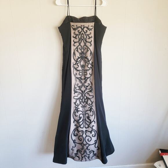 Jovani Trumpet Style Front & Back Beading Formal Maxi Dress - Picture 3 of 5